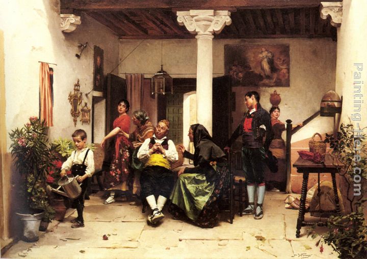 A Proposal of Marriage painting - Jules Worms A Proposal of Marriage art painting